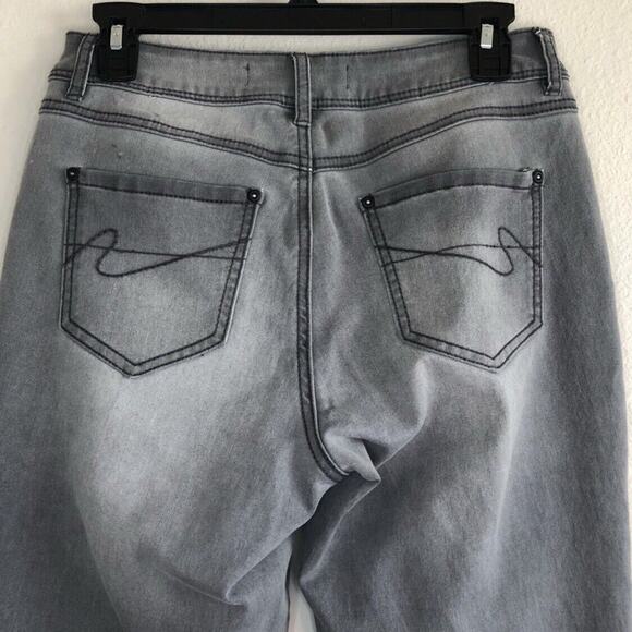Cato Denim Size 4 Grey Skinny Jeans Skater Casual Zip Closure Pockets Comfort - Picture 5 of 9